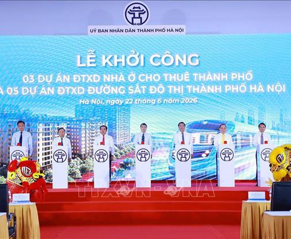 Thủ tướng Lê Minh Hưng dự lễ khởi công các dự án nhà ở cho thuê và đường sắt đô thị Hà Nội