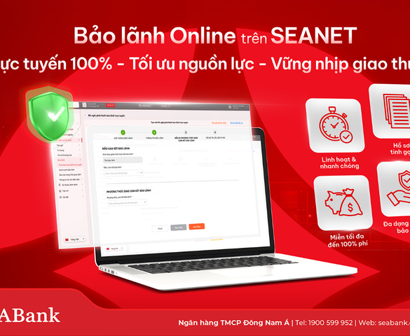 SeABank ra mắt tính năng Bảo lãnh Online, miễn đến 100% phí cho khách hàng doanh nghiệp
