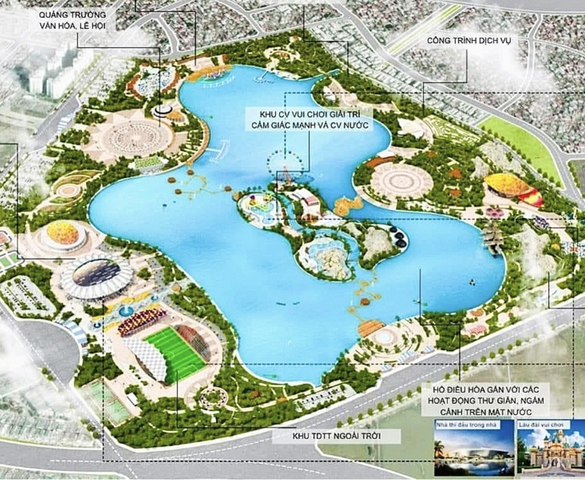 Chính thức tái khởi động công viên lớn bậc nhất Thủ đô, rộng gấp đôi công viên Thống Nhất sau 30 năm đắp chiếu