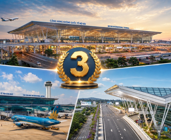 Việt Nam lần đầu tiên sở hữu 3 sân bay thuộc TOP tốt nhất thế giới