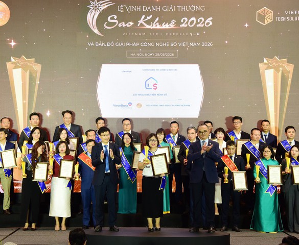 "Vay mua nhà trên kênh số" của VietinBank được vinh danh tại Sao Khuê 2026