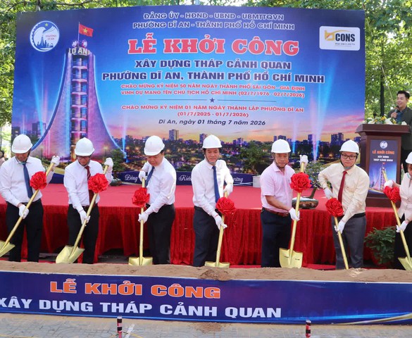 Tập đoàn Bcons tài trợ 12 tỷ đồng xây dựng Tháp Cảnh Quan phường Dĩ An