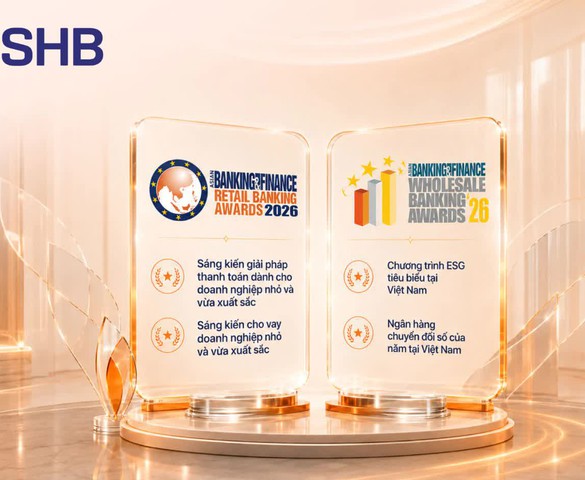 SHB nhận 4 giải thưởng lớn tại Asian Banking & Finance Awards 2026