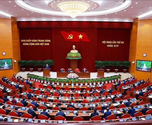 Thông cáo báo chí về ngày làm việc thứ hai Hội nghị Trung ương 3 khóa XIV