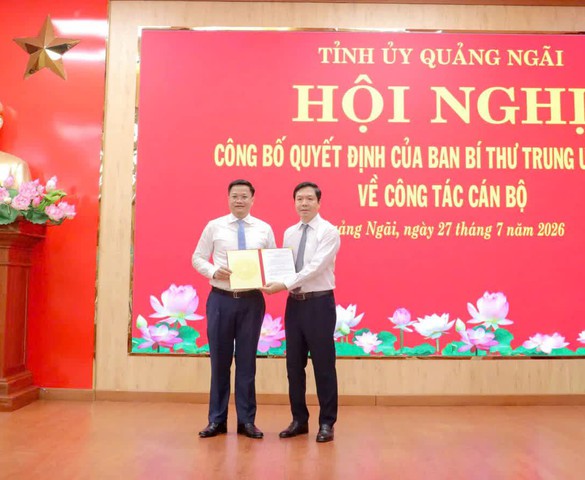 Quảng Ngãi có tân Phó Bí thư Tỉnh ủy