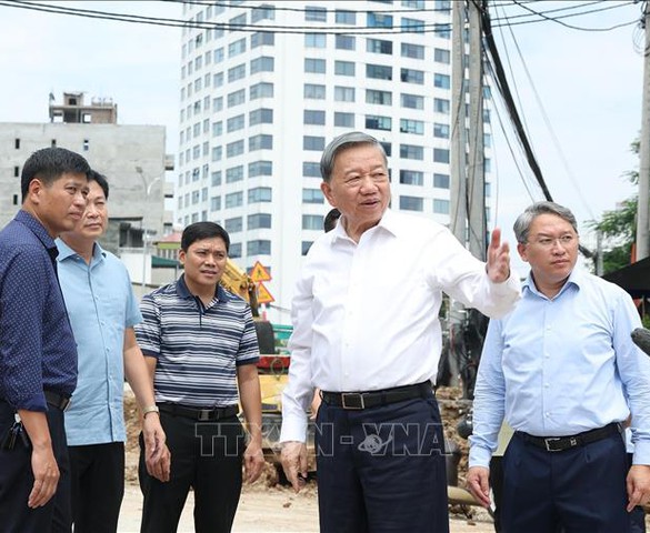 Tổng Bí thư, Chủ tịch nước Tô Lâm kiểm tra thực địa một số dự án trọng điểm tại Hà Nội