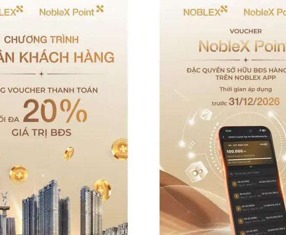 Khách hàng thân thiết của Sunshine Group bất ngờ được tặng voucher NobleX Point: Dùng thanh toán tối đa 20% khi mua thêm nhà