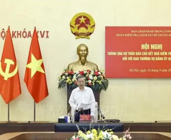 Thông qua dự thảo kết quả kiểm tra, giám sát đợt 3 đối với Ban Thường vụ Đảng ủy Quốc hội
