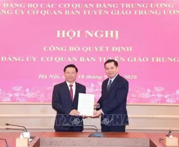 Công bố quyết định Bí thư Đảng ủy Cơ quan Ban Tuyên giáo Trung ương