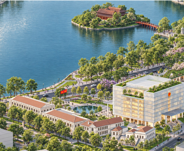 Diện mạo dự kiến khu vực hồ Hoàn Kiếm rộng 63,72ha sau tái thiết