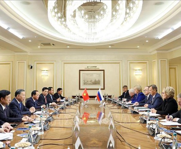 Tổng Bí thư, Chủ tịch nước Tô Lâm hội kiến Chủ tịch Hội đồng Liên bang Nga Valentina Matvienko