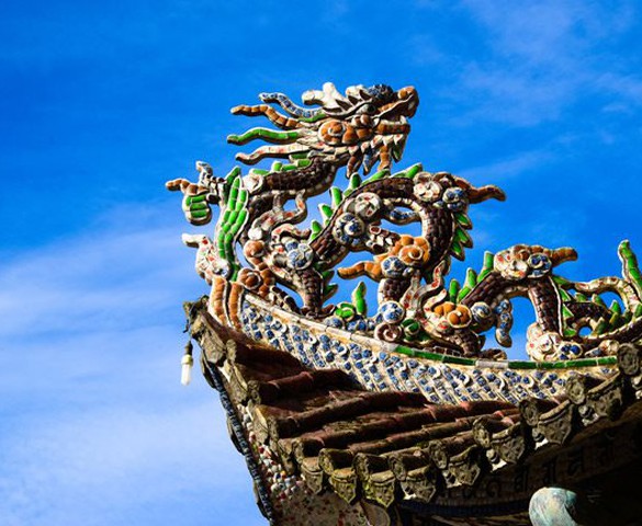 Unique crystal mosaic pagoda in Dalat