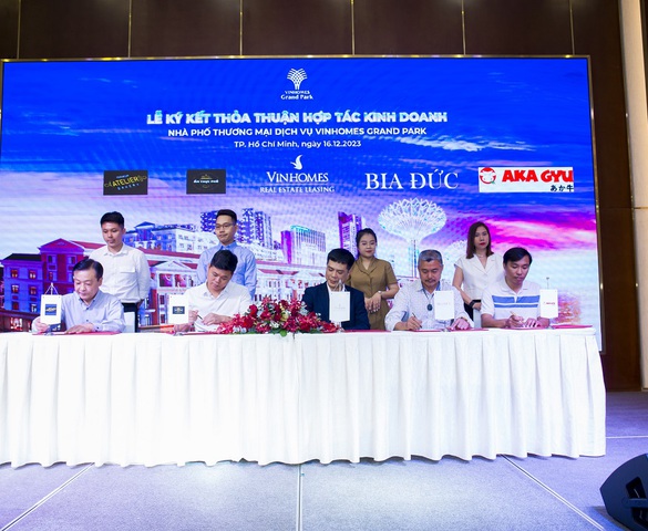 Hàng loạt thương hiệu “đình đám” ký kết thỏa thuận hợp tác kinh doanh tại Vinhomes Grand Park