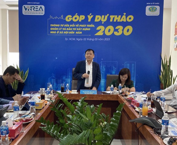 Lãnh đạo VNREA lắng nghe khó khăn, vướng mắc và đề xuất các giải pháp để đẩy nhanh đầu tư nhà ở xã hội