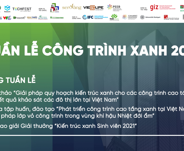 Sắp diễn ra Tuần lễ Công trình Xanh Việt Nam 2021