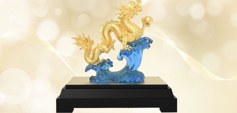 Quà tặng vàng Kim Long cho năm Rồng hoàng kim