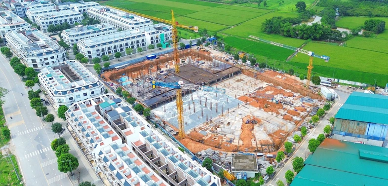Hà Nội: Hình ảnh tiến độ thi công 2 dự án nhà ở xã hội ở huyện Đông Anh